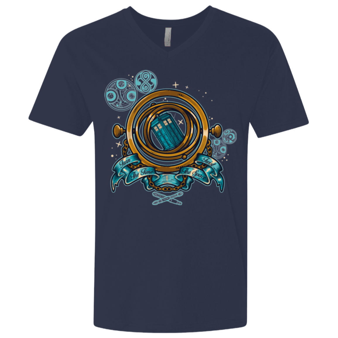 TURN THE TIME TWIST THE SPACE Men's Premium V-Neck