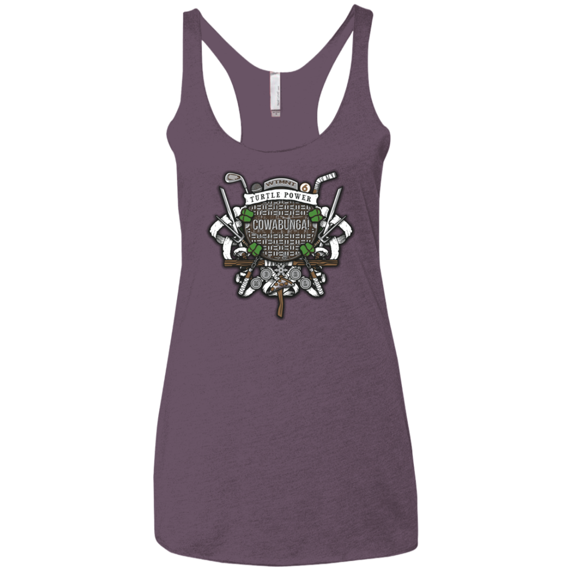 Turtle Power! Women's Triblend Racerback Tank