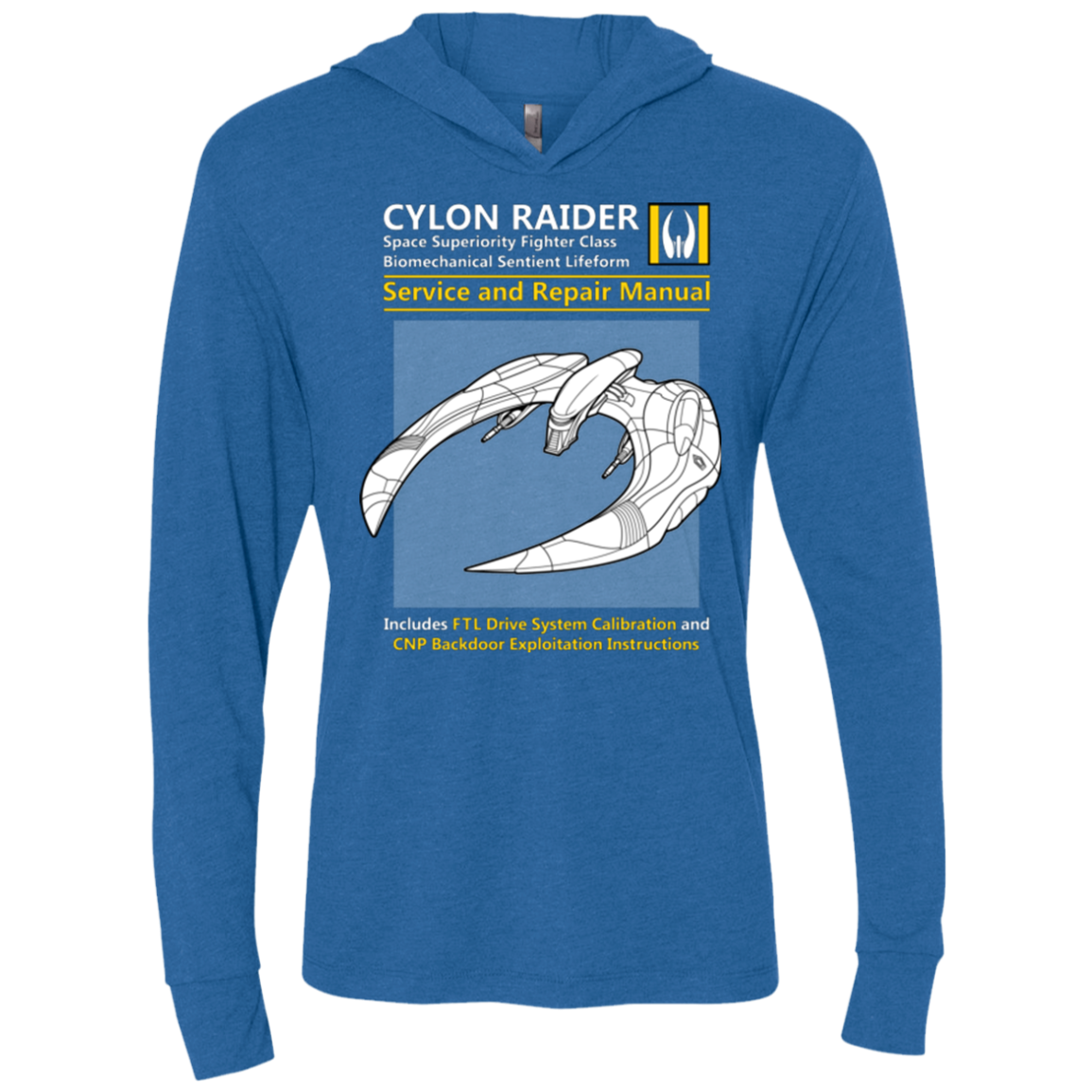 CYLON RAIDER SERVICE & REPAIR MANUAL Triblend Long Sleeve Hoodie Tee