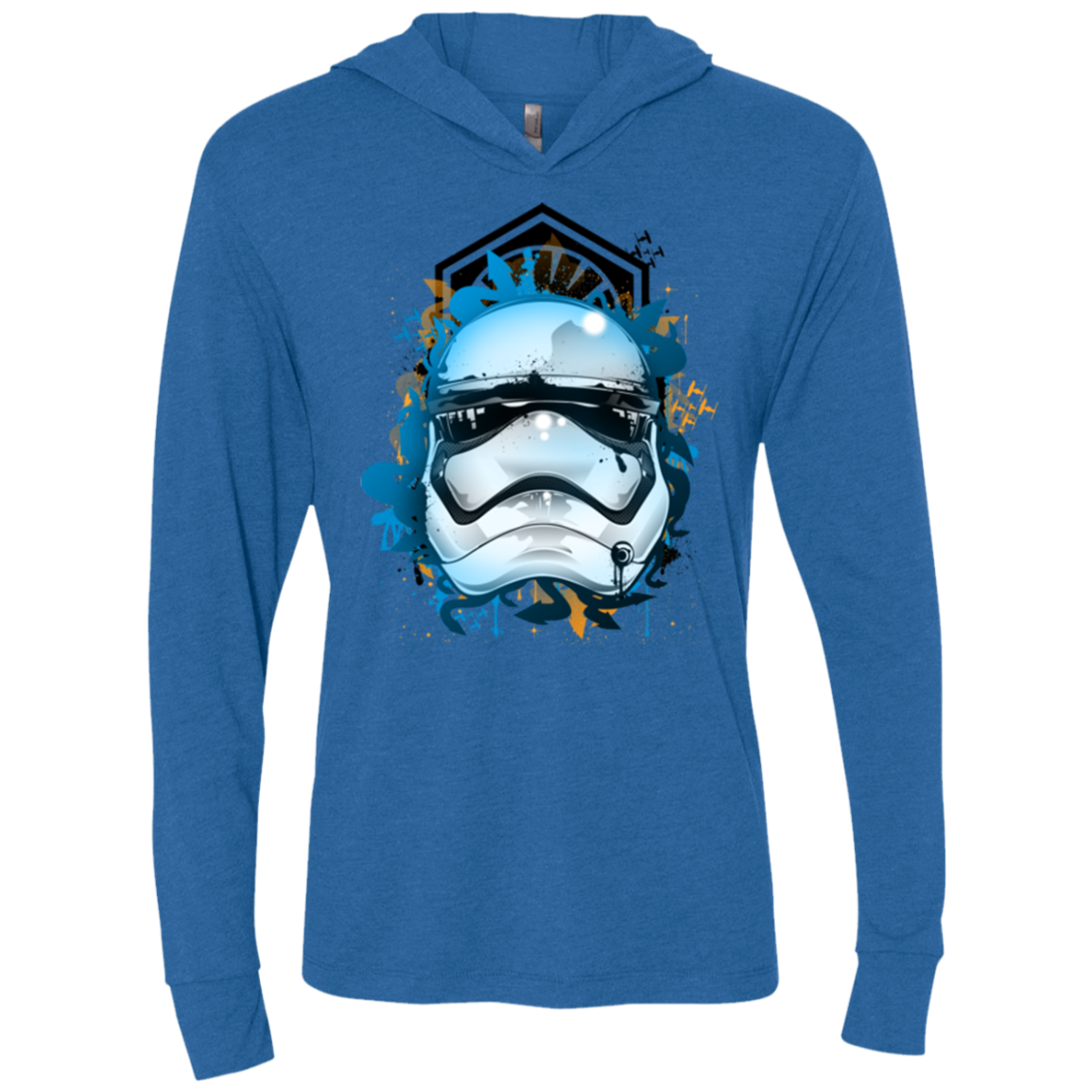 Troop style Triblend Long Sleeve Hoodie Tee