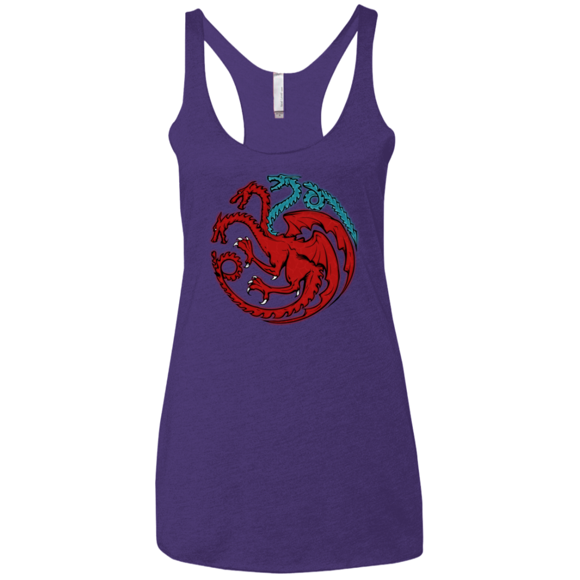 Trinity of fire and ice V2 Women's Triblend Racerback Tank