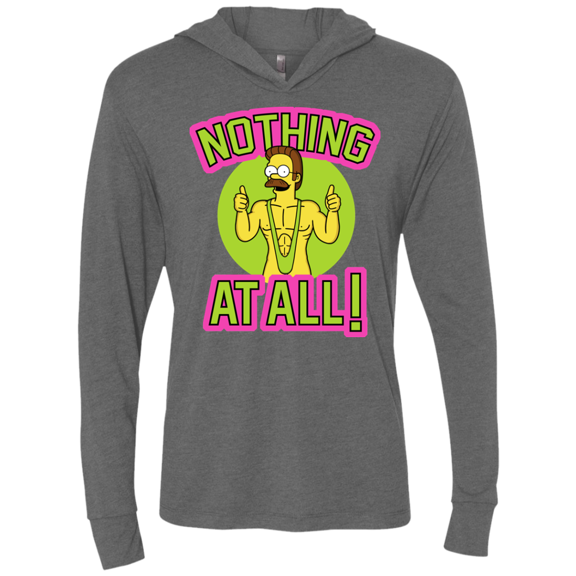 Nothing At All Triblend Long Sleeve Hoodie Tee