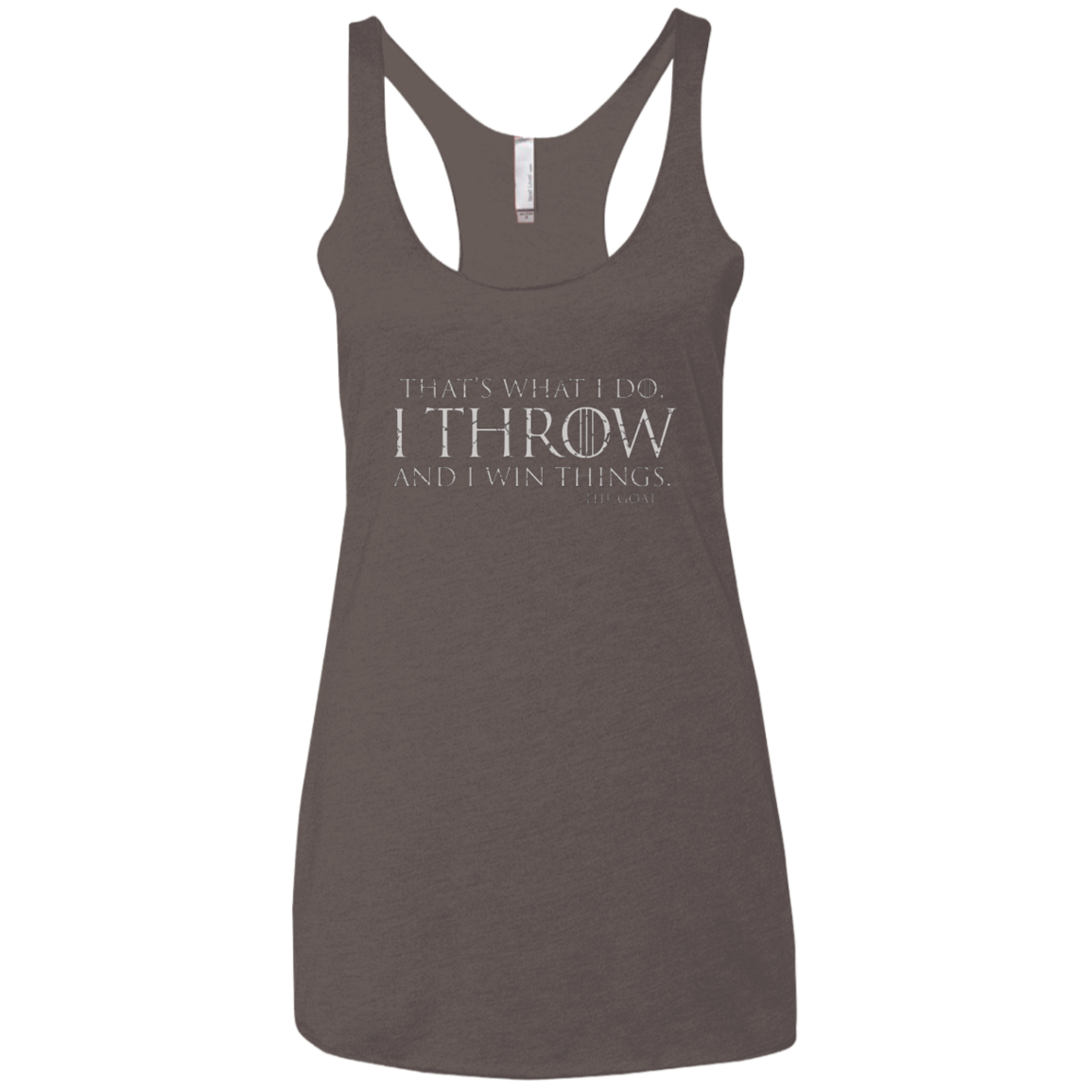 I Throw Women's Triblend Racerback Tank