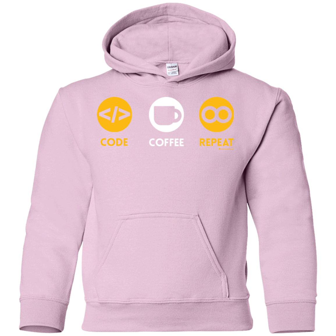 Code Coffee Repeat Youth Hoodie
