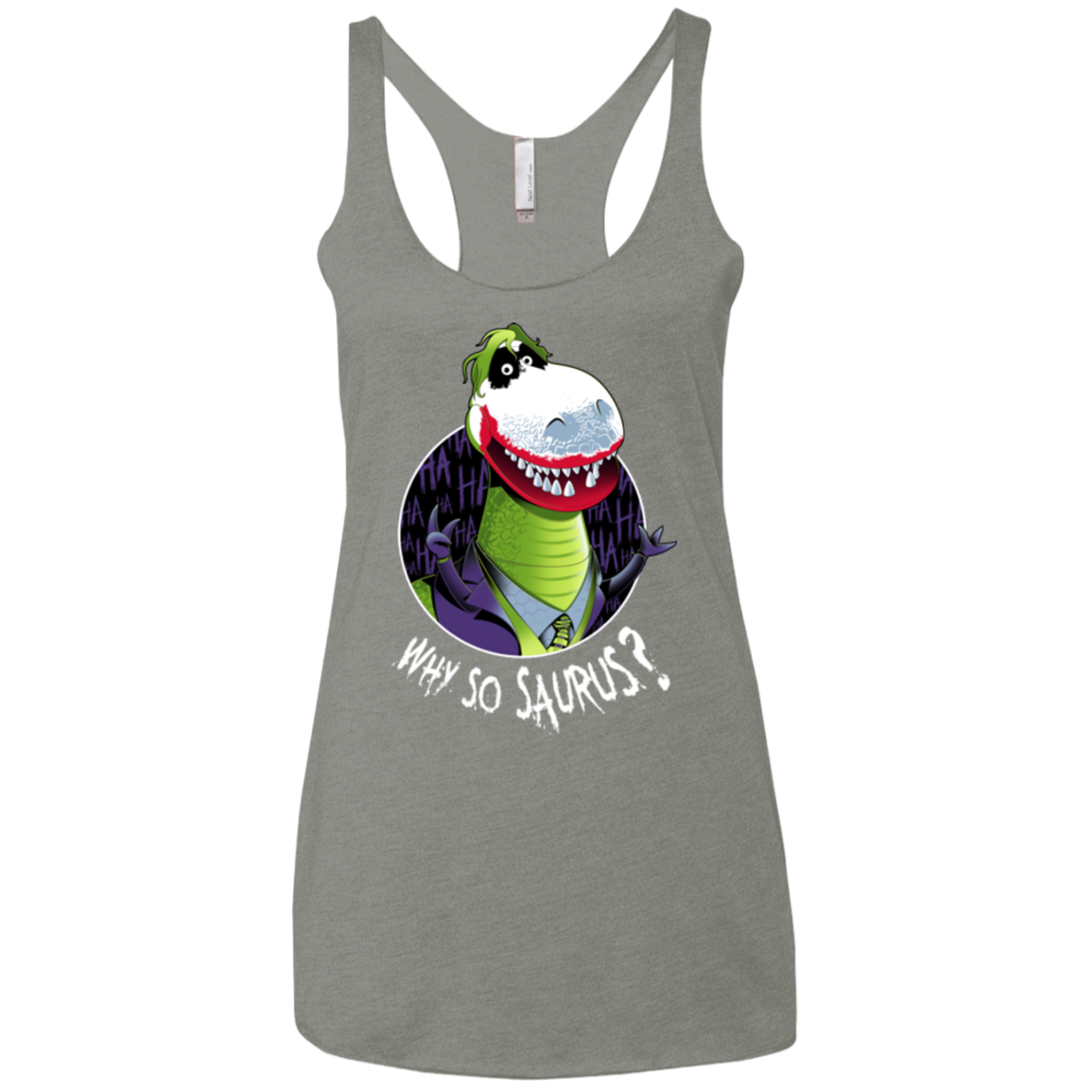 Why So Saurus Women's Triblend Racerback Tank