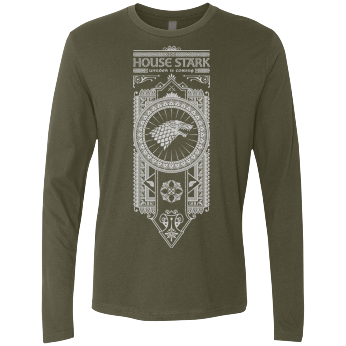 House Stark White Men's Premium Long Sleeve