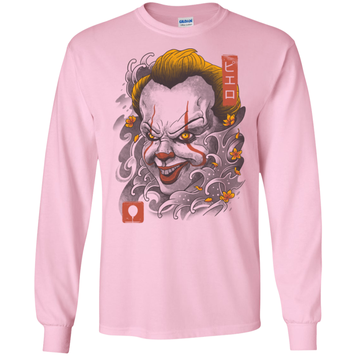 Oni Clown Mask Men's Long Sleeve T-Shirt