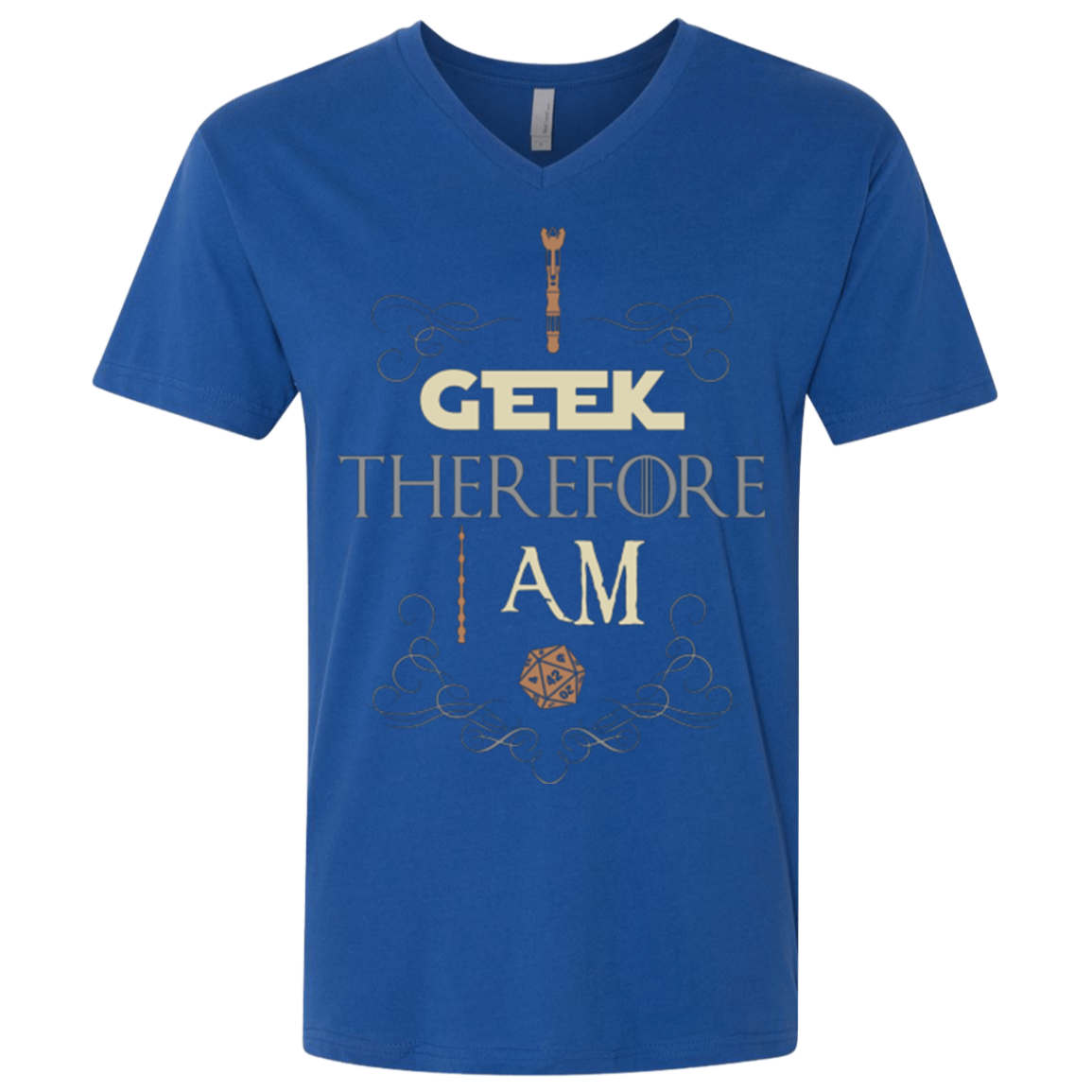 I GEEK (1) Men's Premium V-Neck