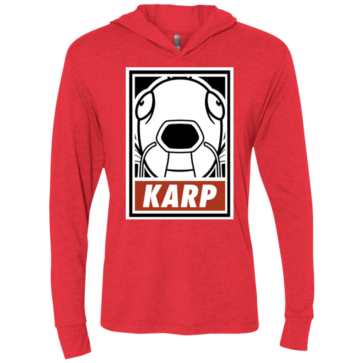 Obey Karp Triblend Long Sleeve Hoodie Tee