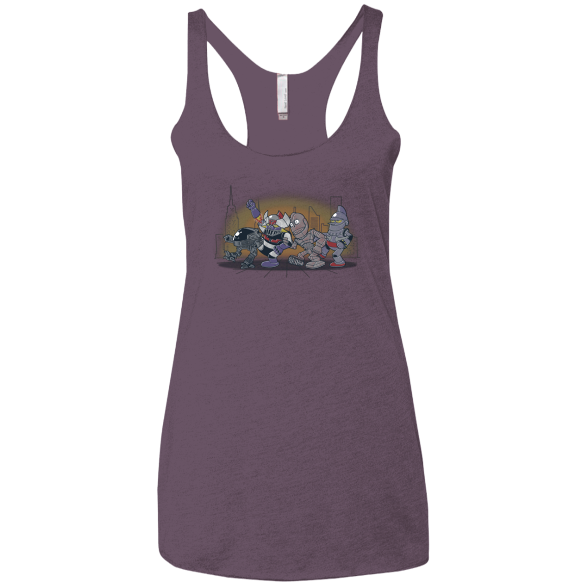 Where The Big Robots are Women's Triblend Racerback Tank