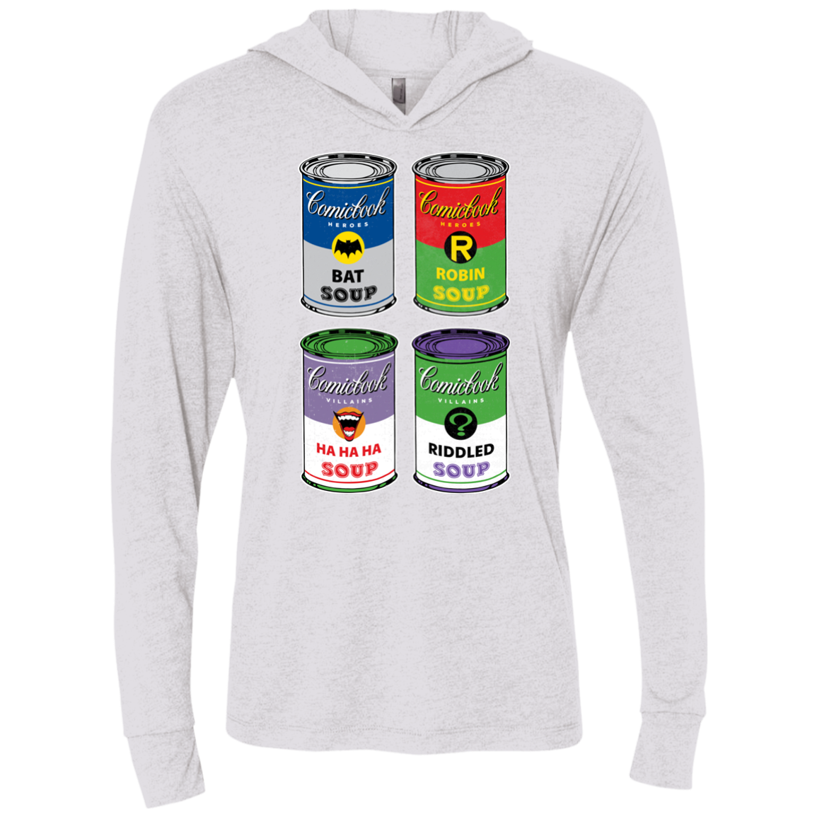 Arkham Soup Triblend Long Sleeve Hoodie Tee