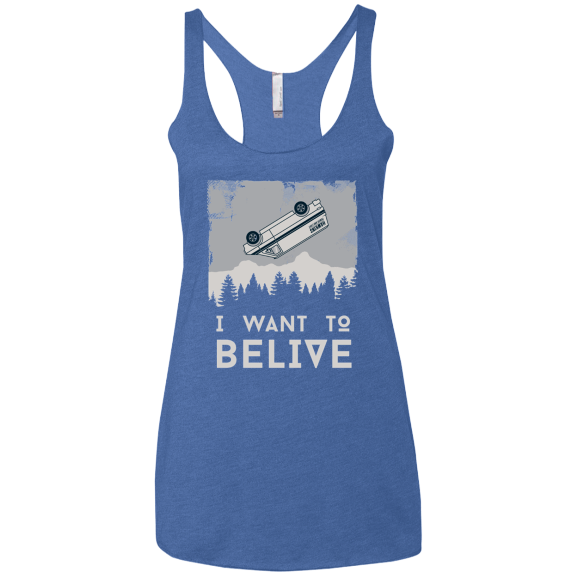 I Want to Believe Women's Triblend Racerback Tank