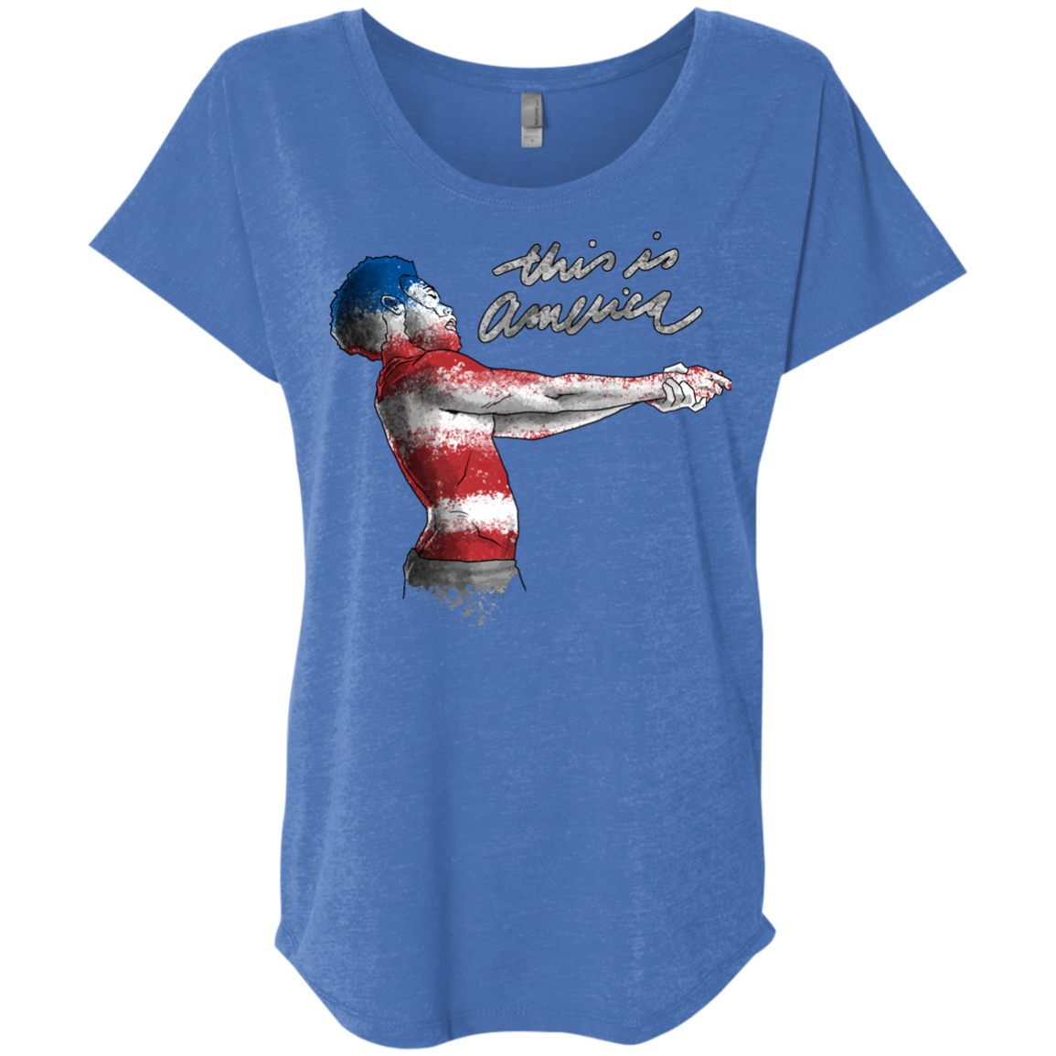 America Triblend Dolman Sleeve