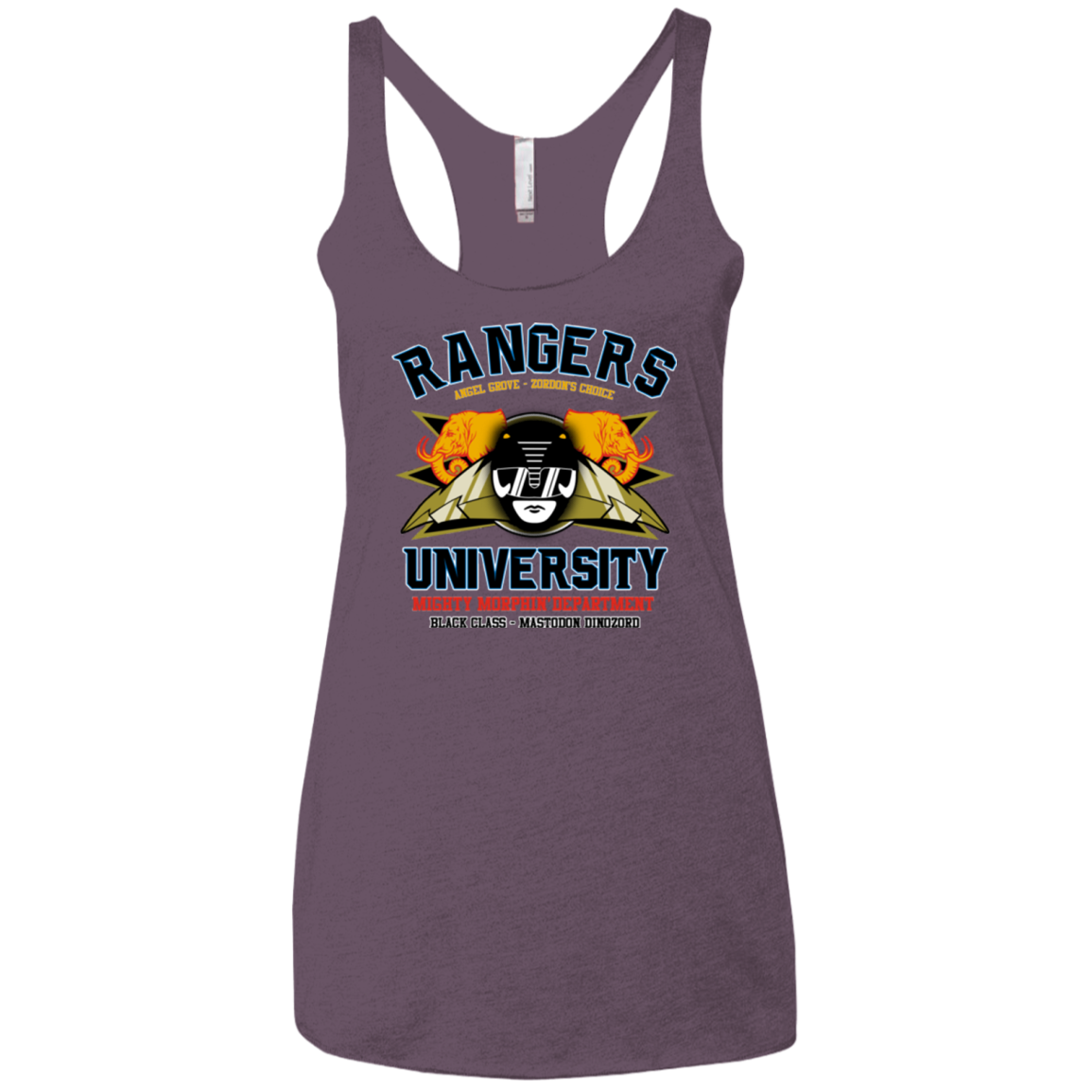 Rangers U Black Ranger Women's Triblend Racerback Tank