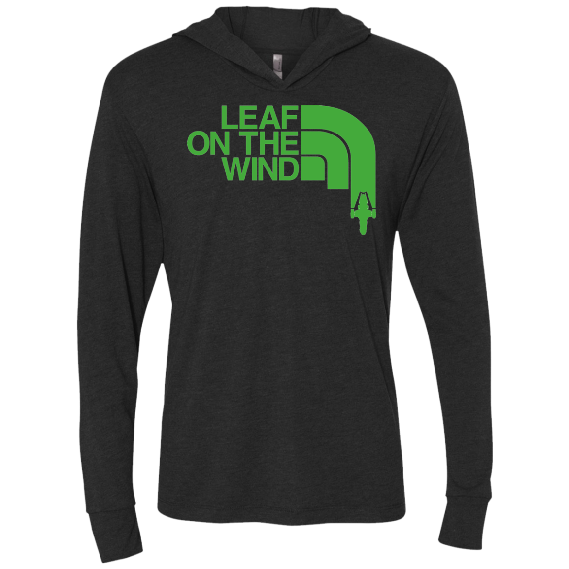 Leaf on the Wind Triblend Long Sleeve Hoodie Tee