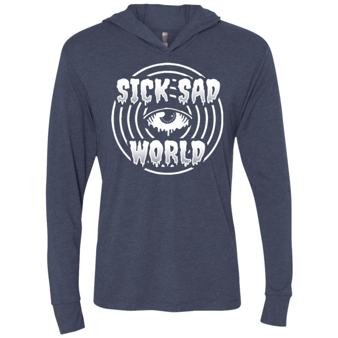 Sick Sad World Triblend Long Sleeve Hoodie Tee
