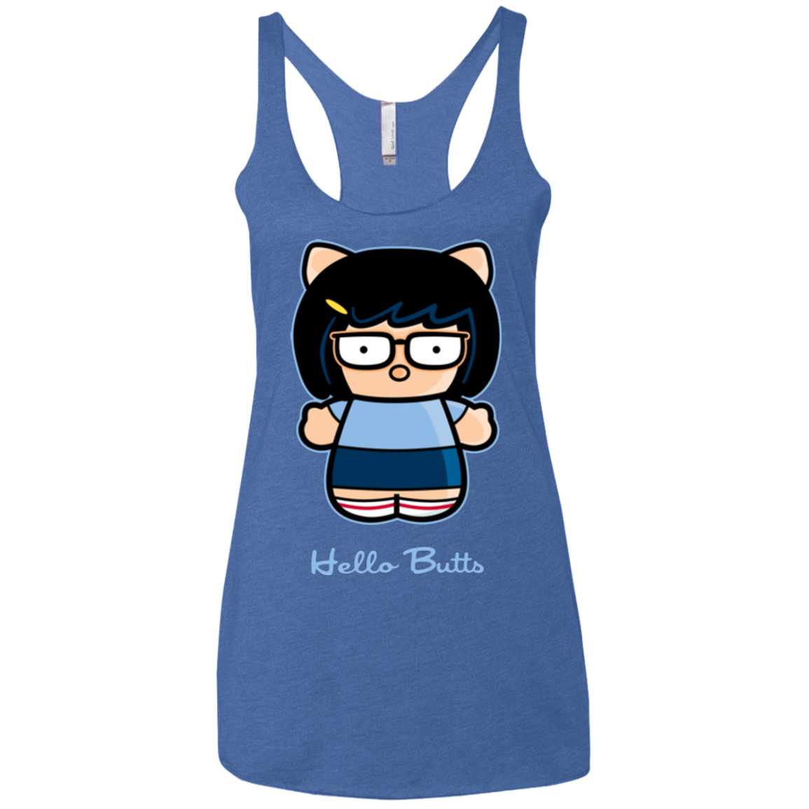 Hello Butts Women's Triblend Racerback Tank
