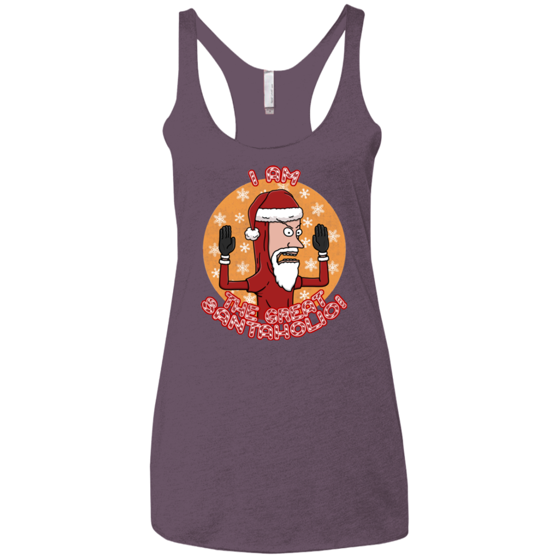The Great Santaholio Women's Triblend Racerback Tank