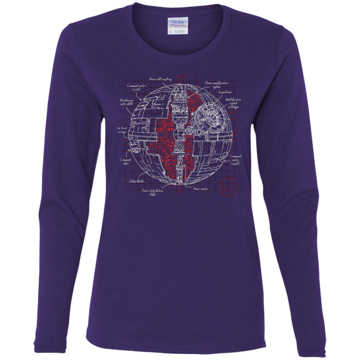 Death Star Plan Women's Long Sleeve T-Shirt