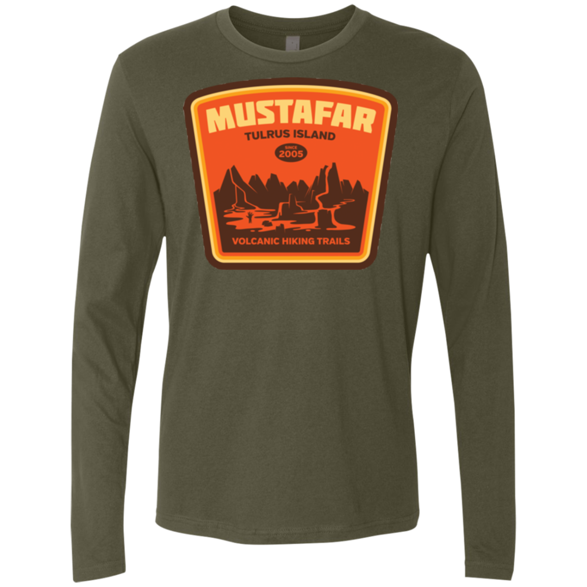 Volcanic Hiking Trails Men's Premium Long Sleeve