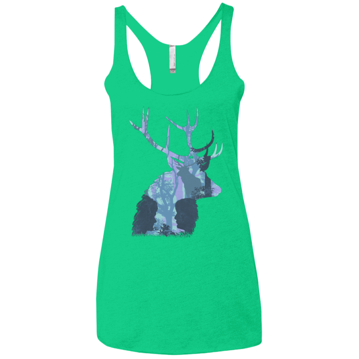 Deer Cannibal Women's Triblend Racerback Tank