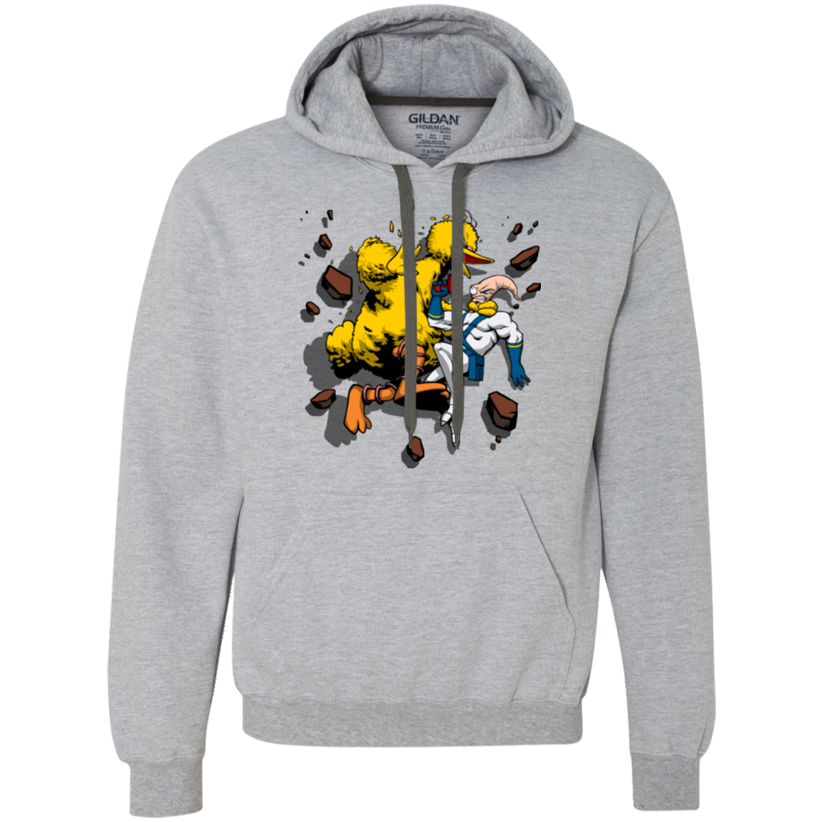Big Bird and Worm Premium Fleece Hoodie
