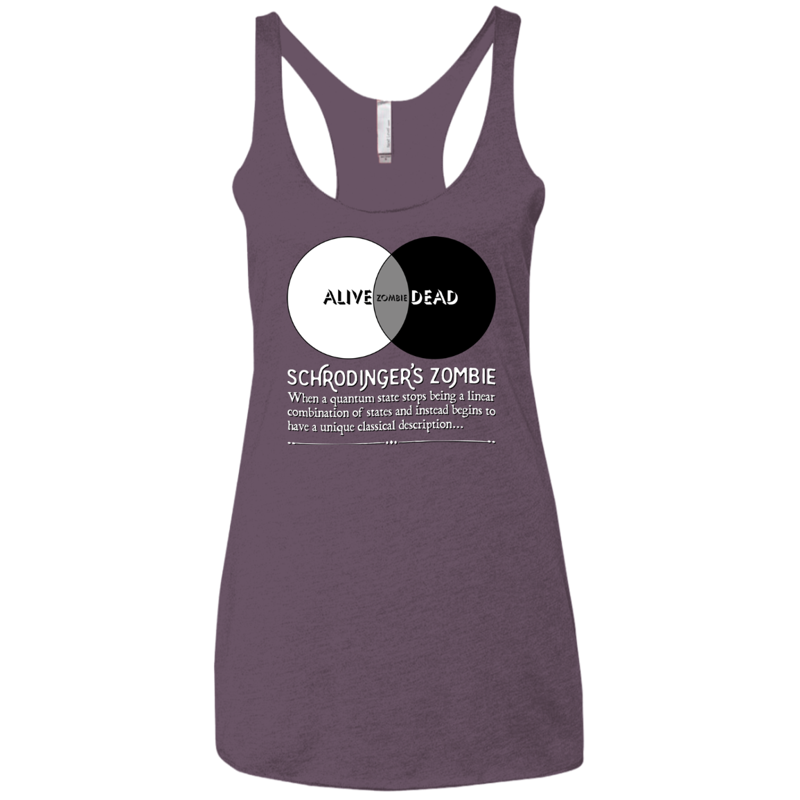 Schrödinger's Zombie Women's Triblend Racerback Tank