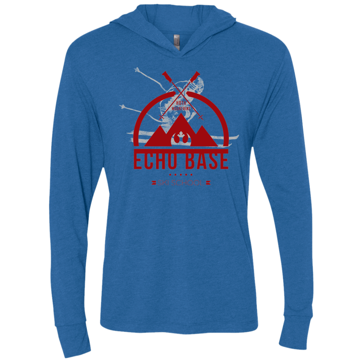 Ski School Triblend Long Sleeve Hoodie Tee