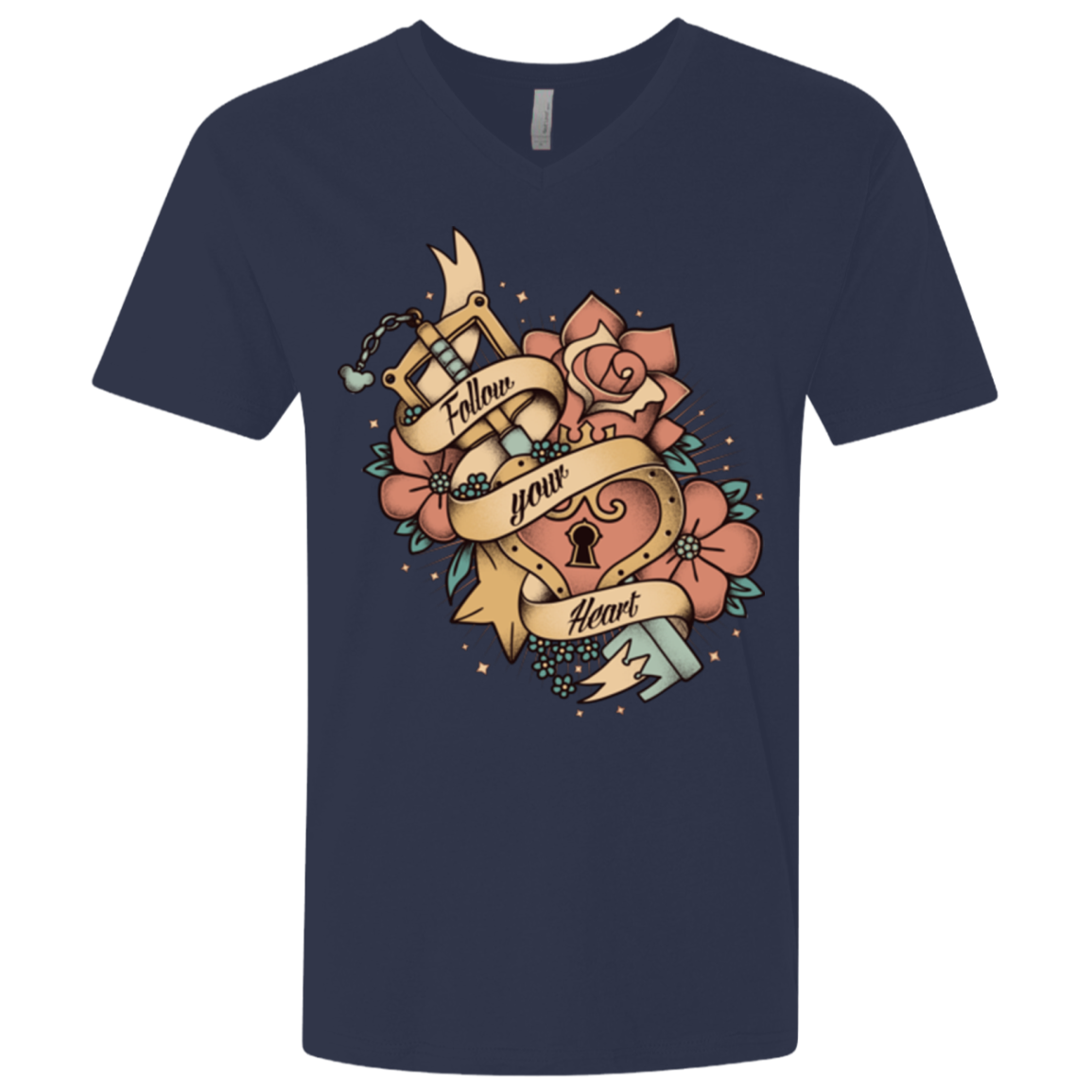 Follow your heart Men's Premium V-Neck