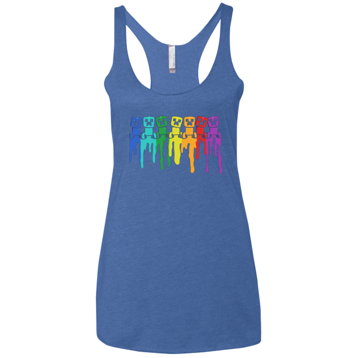 Rainbow Creeps Women's Triblend Racerback Tank
