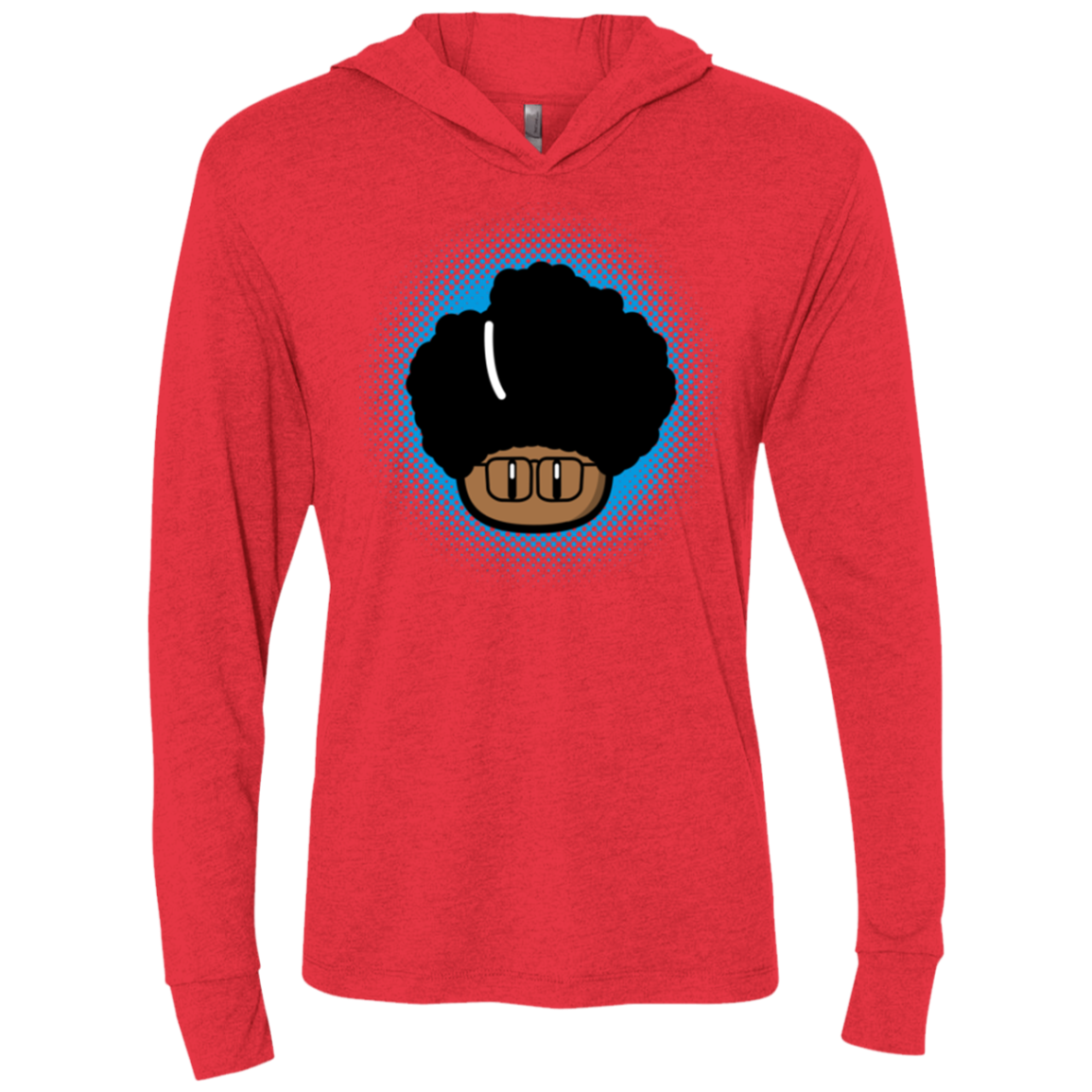 Up Moss Triblend Long Sleeve Hoodie Tee