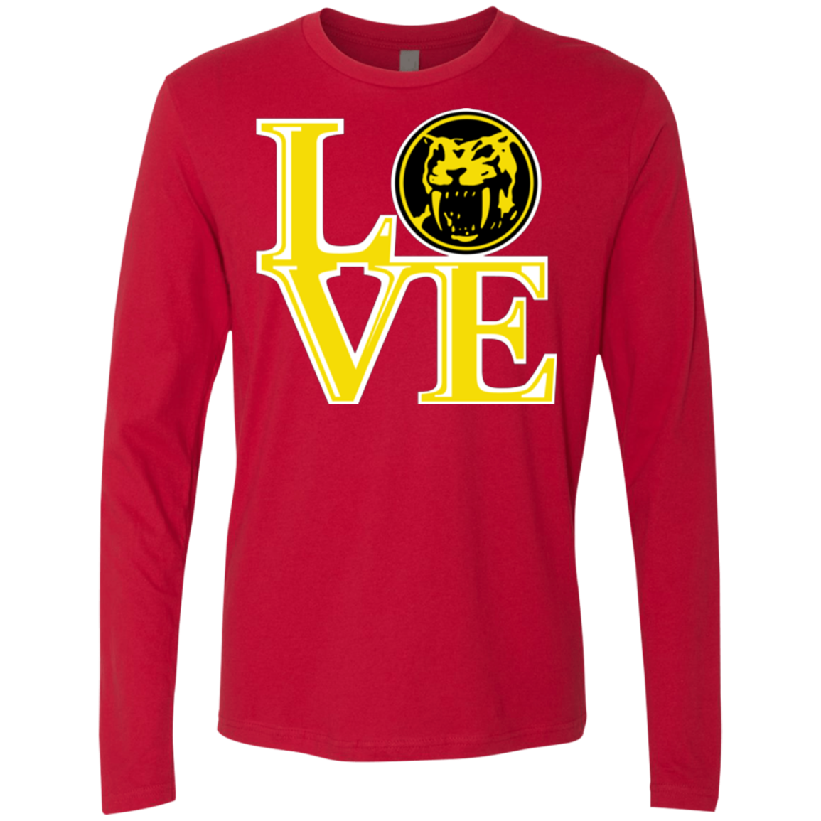 Yellow Ranger LOVE Men's Premium Long Sleeve