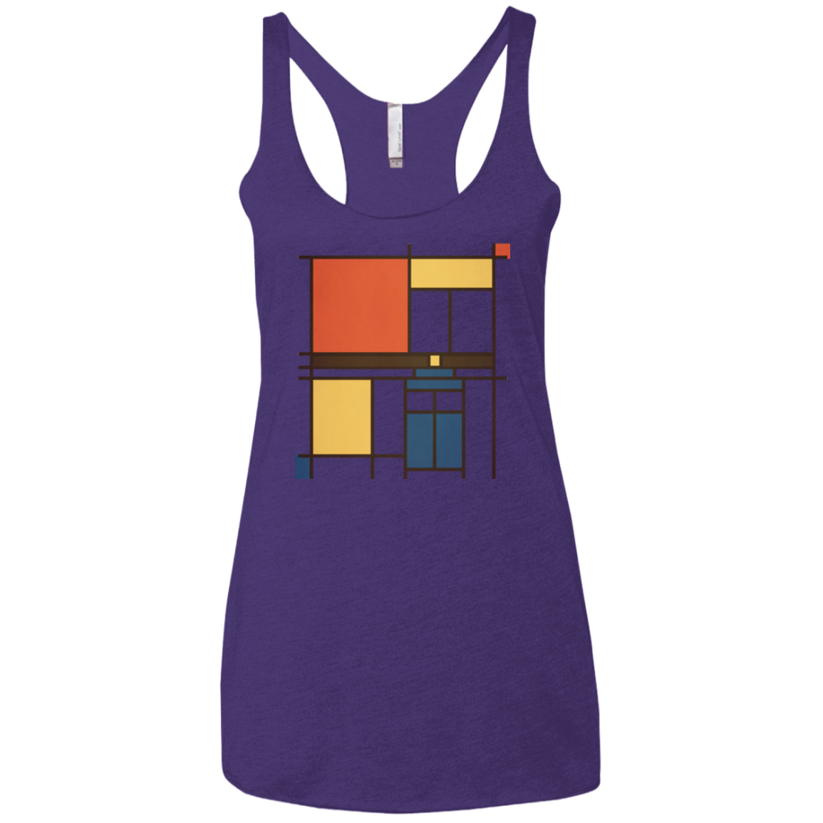 Mondrian Who Women's Triblend Racerback Tank