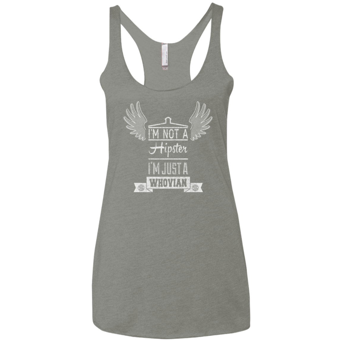 Whovian Hipster Women's Triblend Racerback Tank