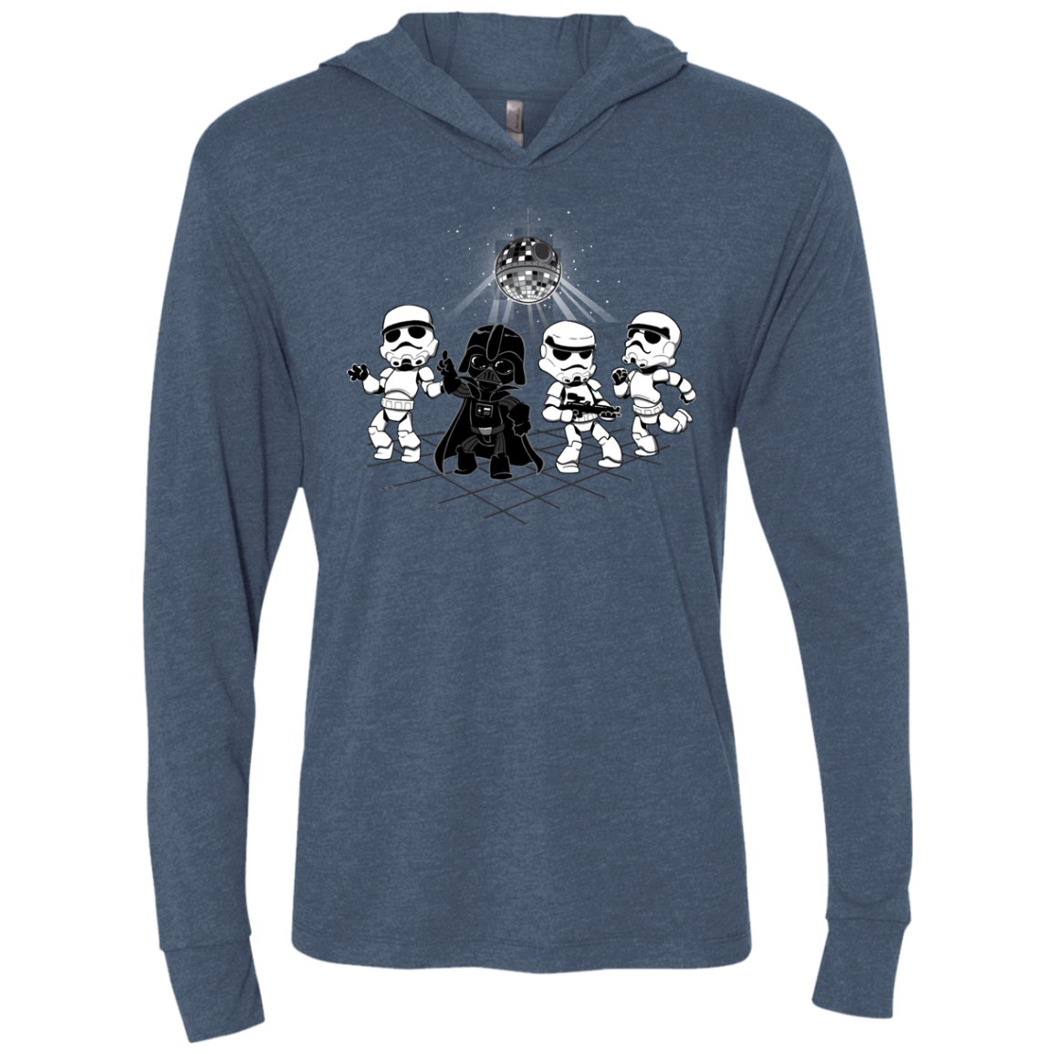 Disco Dark Side Triblend Long Sleeve Hoodie Tee