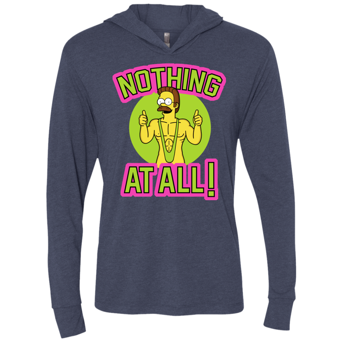 Nothing At All Triblend Long Sleeve Hoodie Tee