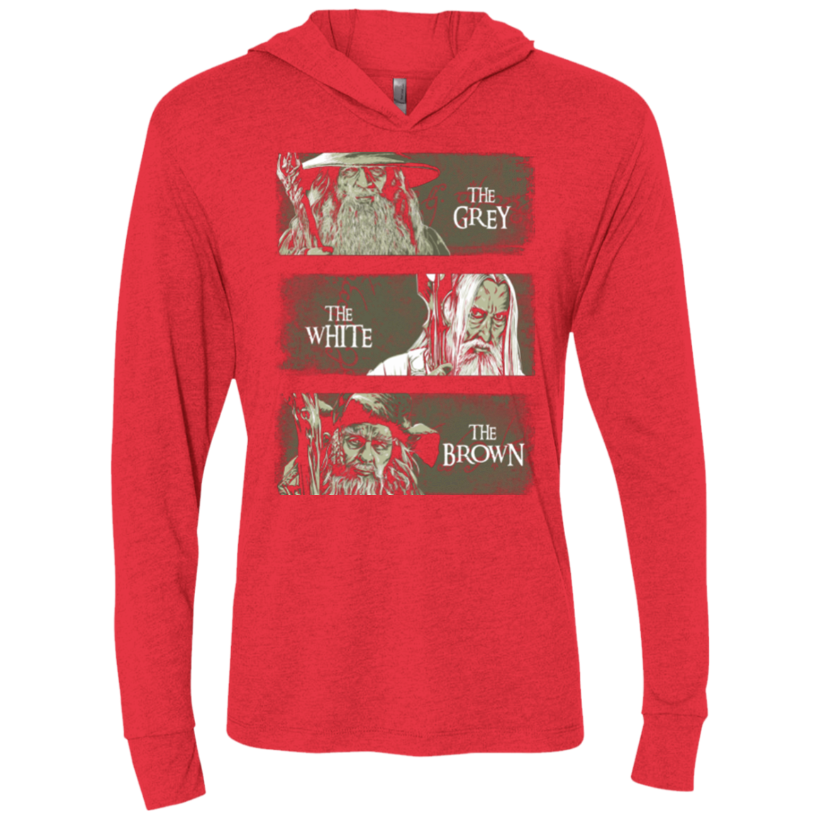 Wizards of Middle Earth Triblend Long Sleeve Hoodie Tee