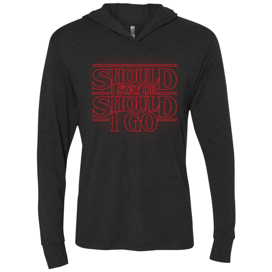 Should I Stay Or Should I Go Triblend Long Sleeve Hoodie Tee