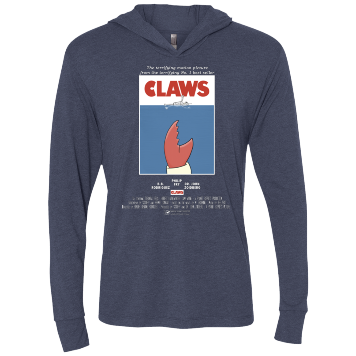 Claws Movie Poster Triblend Long Sleeve Hoodie Tee