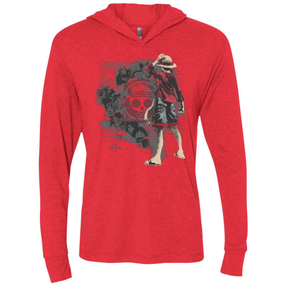 Straw hats Triblend Long Sleeve Hoodie Tee