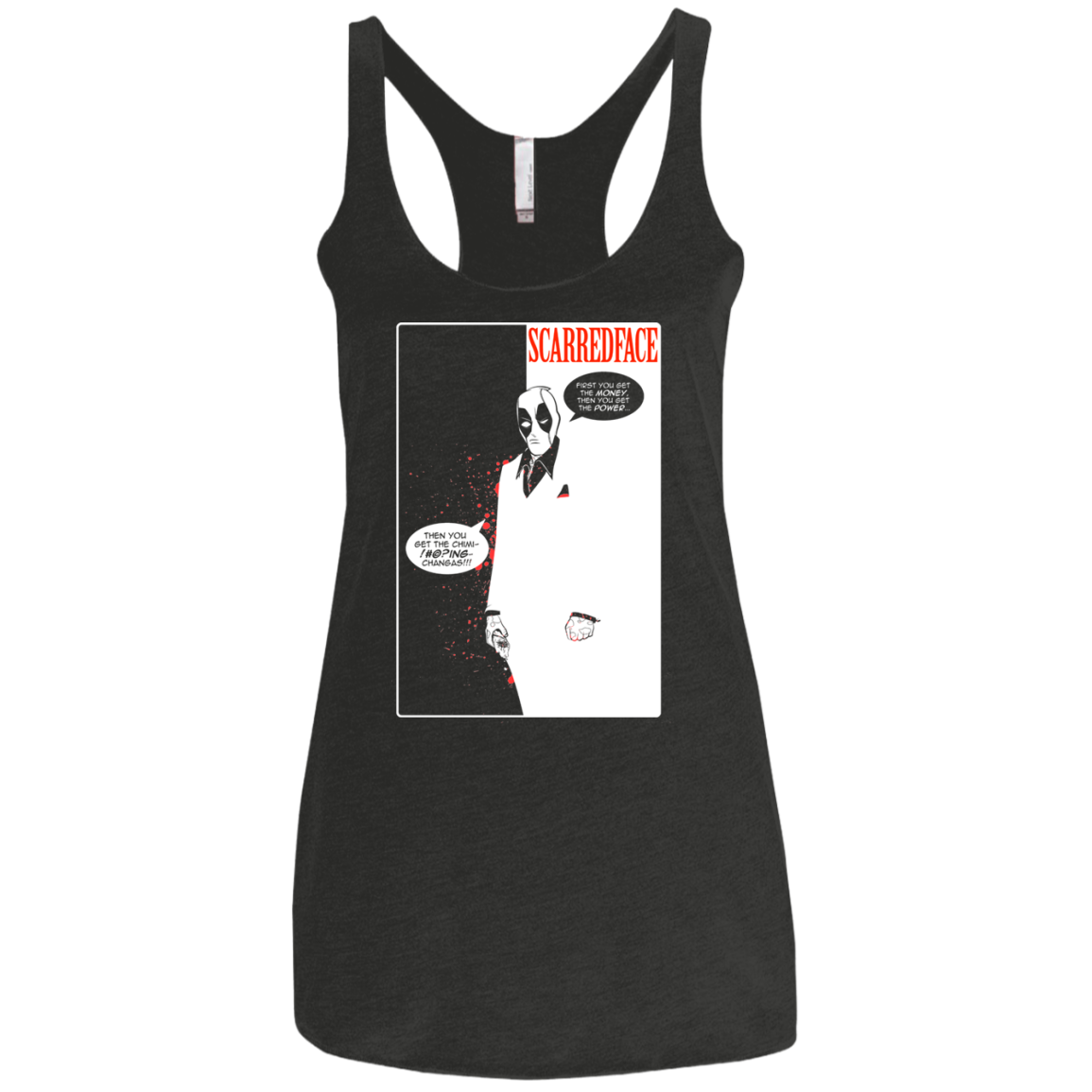 SCARREDFACE Women's Triblend Racerback Tank