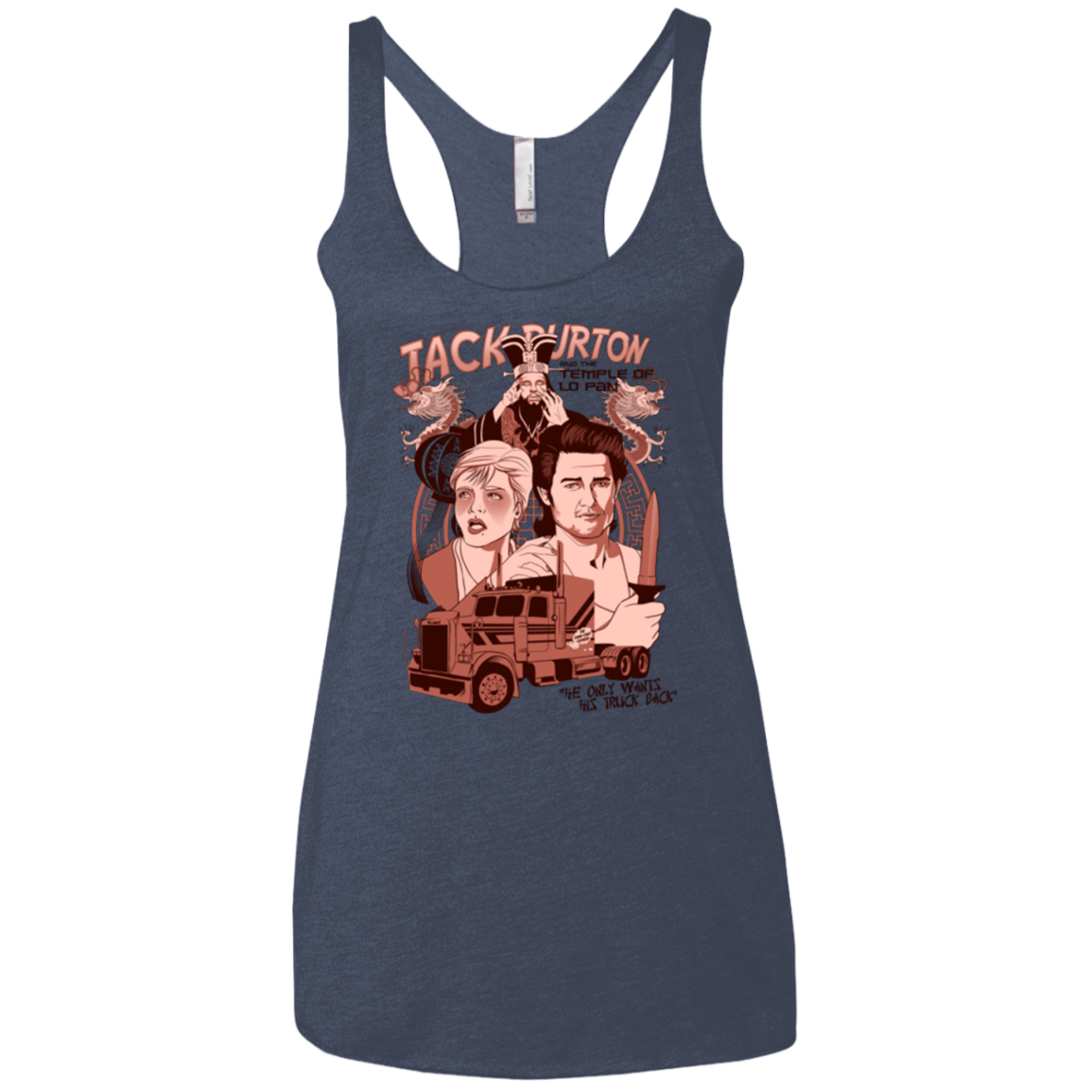 The Temple of Lo Pan Women's Triblend Racerback Tank