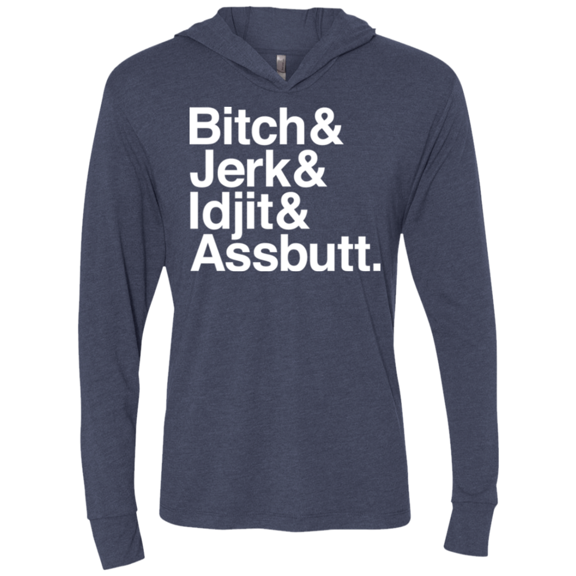 Team Free Will Helvetica Triblend Long Sleeve Hoodie Tee