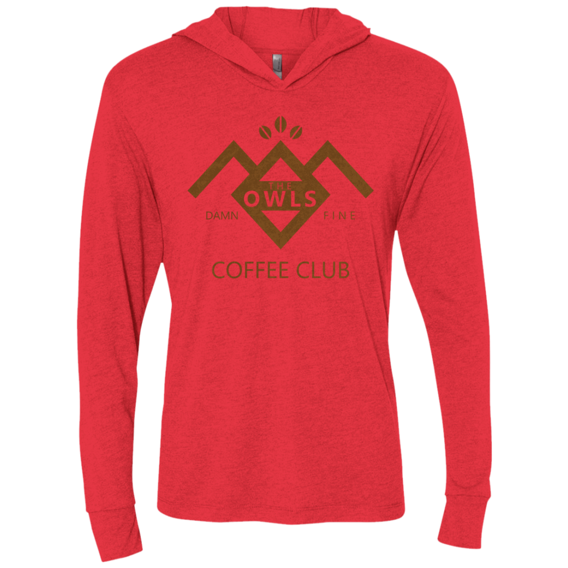 Coffee Club Triblend Long Sleeve Hoodie Tee