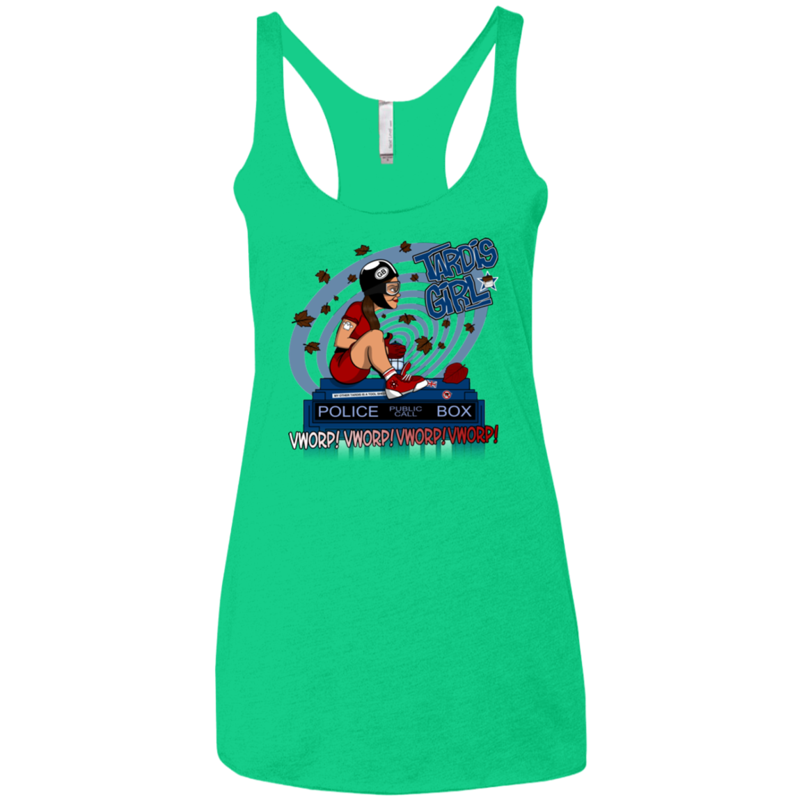 Tardis Girl Women's Triblend Racerback Tank