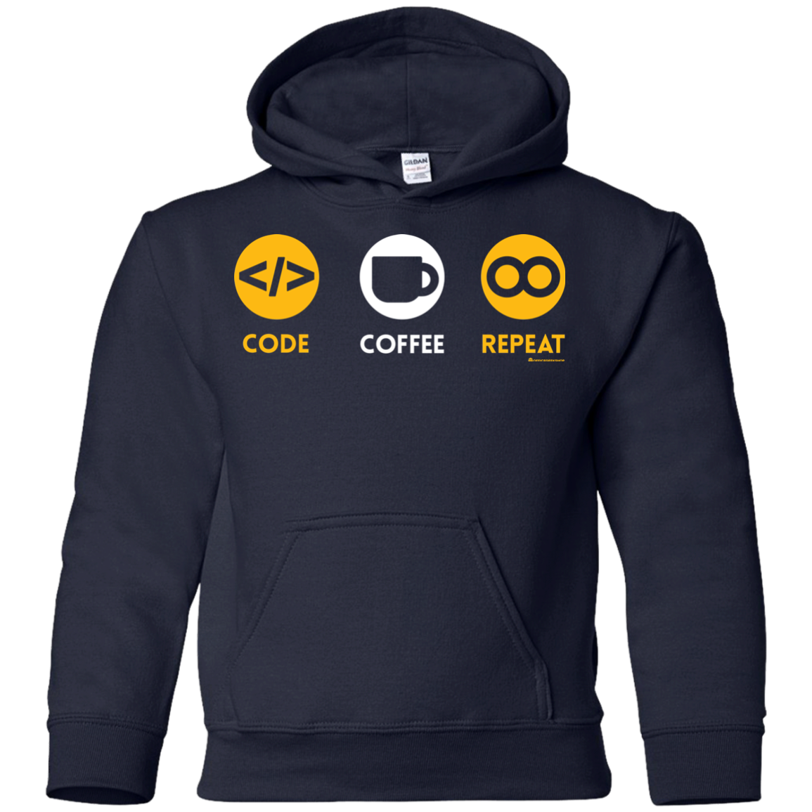 Code Coffee Repeat Youth Hoodie