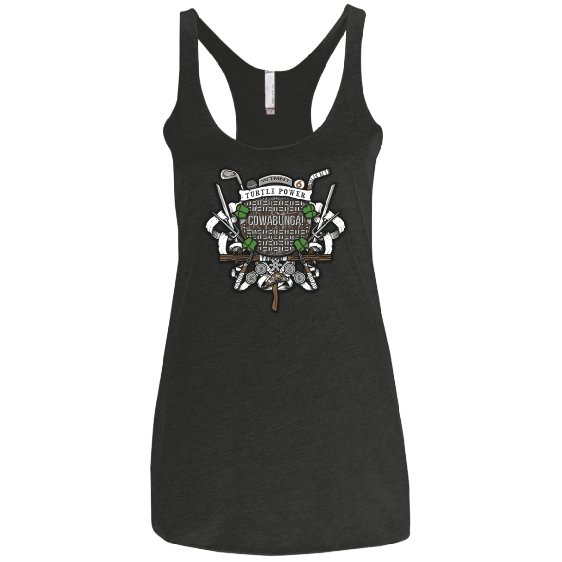 Turtle Power! Women's Triblend Racerback Tank