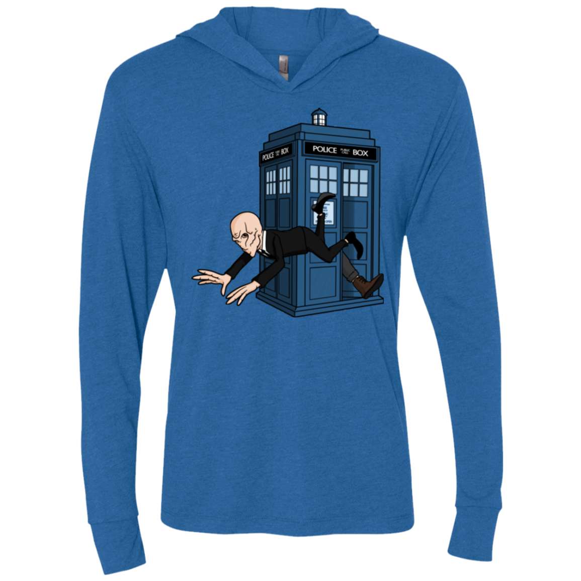 Silence Falls Triblend Long Sleeve Hoodie Tee