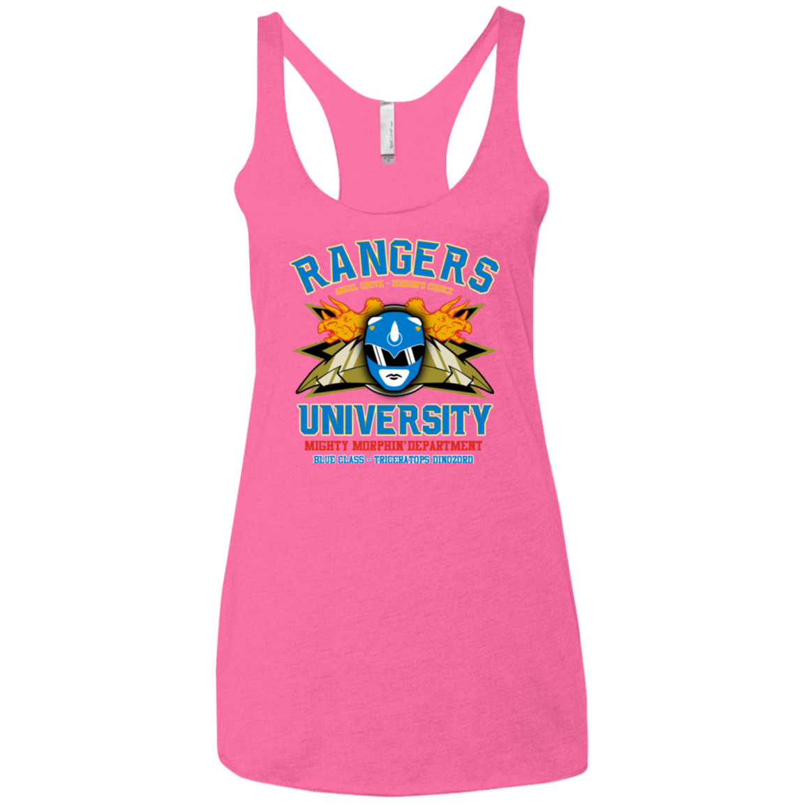 Rangers U Blue Ranger Women's Triblend Racerback Tank