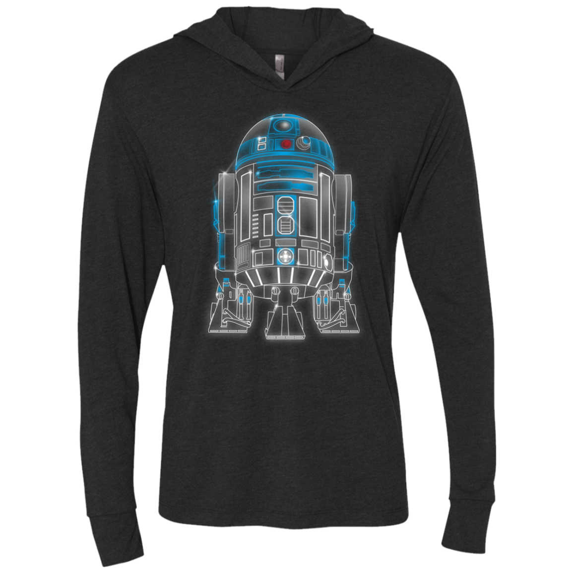 Neon Droid Triblend Long Sleeve Hoodie Tee